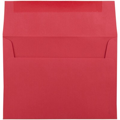 JAM Paper A7 Invitation Envelope, 5 1/4" x 7 1/4", Red, 50/Pack (15945I)