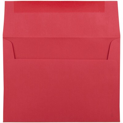 JAM Paper A7 Invitation Envelope, 5 1/4 x 7 1/4, Red, 25/Pack (15945)