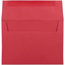 JAM Paper® A7 Invitation Envelopes, 5.25 x 7.25, Brite Hue Red Recycled, 250/box (15945H)