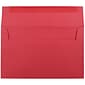 JAM Paper A10 Colored Invitation Envelopes, 6" x 9 1/2", Red Recycled, 50/Pack (96078I)