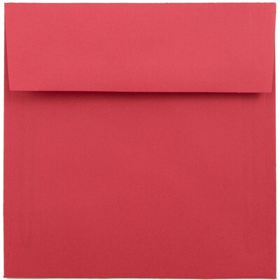 JAM Paper® 6 x 6 Square Envelopes, Brite Hue Red Recycled, 25/pack (2792270)