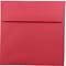 JAM Paper 8.5 x 8.5 Square Colored Invitation Envelopes, Red Recycled, 25/Pack (2794374)