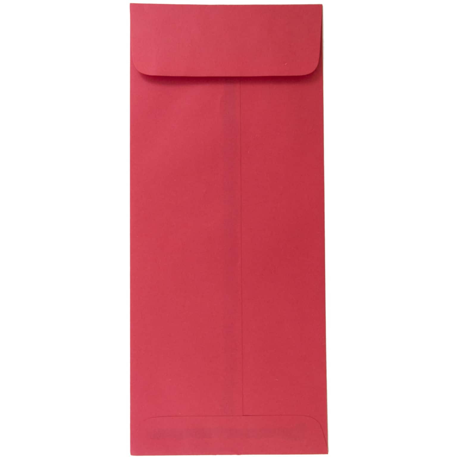JAM Paper® #14 Policy Business Colored Envelopes, 5 x 11.5, Red Recycled, 25/Pack (900905211)