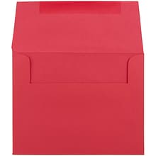 JAM Paper A2 Invitation Envelope, 4 3/8 x 5 3/4, Red Brite Hue, 250/Pack (15845H)