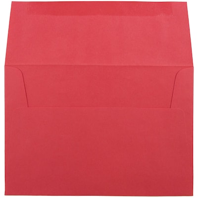 JAM Paper A8 Colored Invitation Envelopes, 5.5 x 8.125, Red Recycled, 25/Pack (27799)