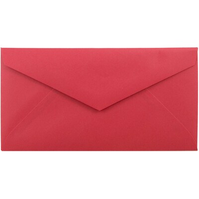 JAM Paper® Monarch Envelopes, 3 7/8 x 7 1/2, Brite Hue Red Recycled, 500/box (151014H)