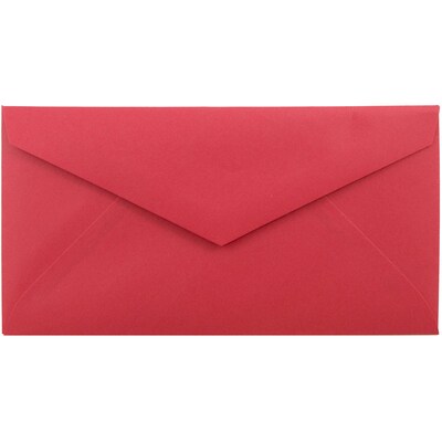 JAM Paper Monarch Open End Invitation Envelope, 3 7/8 x 7 1/2, Brite Hue Red, 50/Pack (151014I)