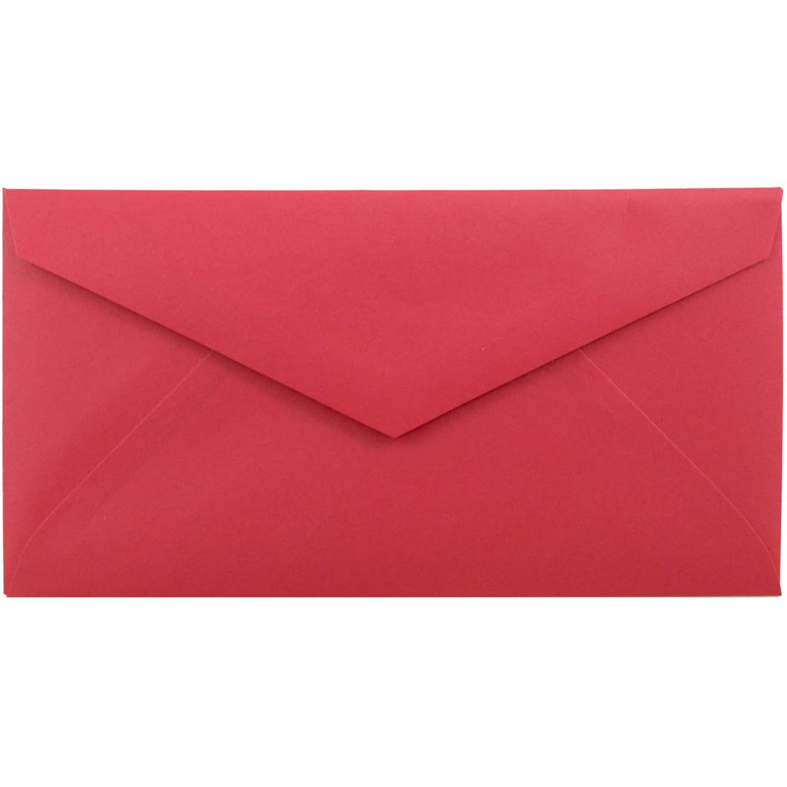 JAM Paper Monarch Open End Invitation Envelope, 3 7/8 x 7 1/2, Brite Hue Red, 50/Pack (151014I)