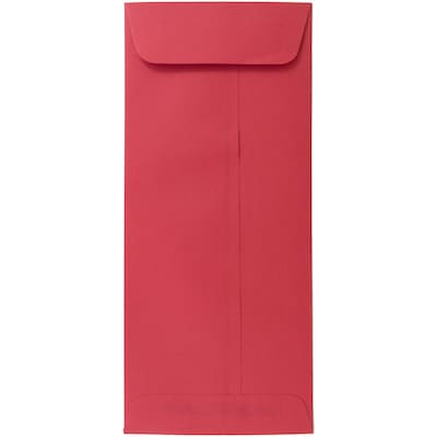 JAM Paper #10 Policy Business Colored Envelopes, 4 1/8 x 9 1/2, Red Recycled, 25/Pack (25048)