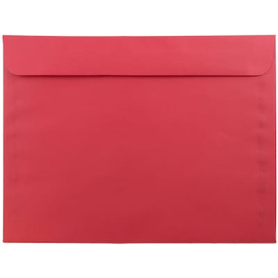 JAM Paper Booklet Envelope, 9 x 12, Red, 25/Pack (17253)