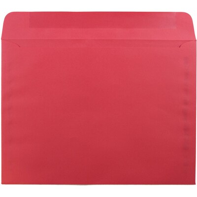 JAM Paper Booklet Envelope, 9 x 12, Red, 25/Pack (17253)