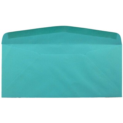 JAM Paper #10 Business Window Envelope, 4 1/8" x 9 1/2", Sea Blue, 50/Pack (5156478I)