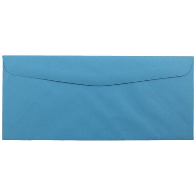 JAM Paper Clasp #10 Window Envelope, 4 1/8" x 9 1/2", Blue, 500/Pack (5156476H)