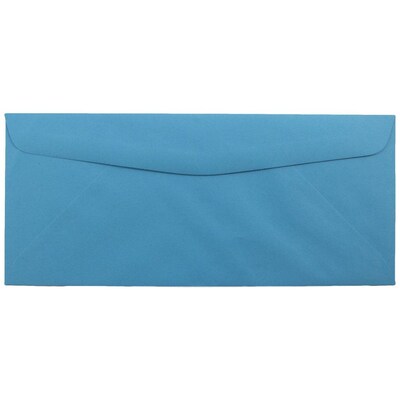 JAM Paper #10 Window Envelope, 4 1/8 x 9 1/2, Blue, 1000/Carton (5156476B)