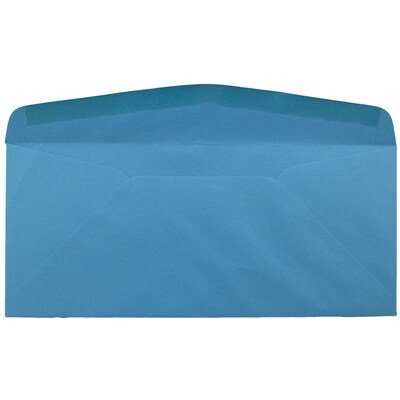 JAM Paper #10 Business Window Envelope, 4 1/8" x 9 1/2", Blue, 50/Pack (5156476I)