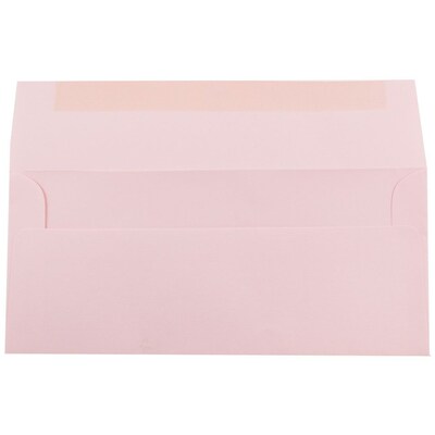 JAM Paper #10 Business Envelope, 4 1/8" x 9 1/2", Baby Pink, 25/Pack (2155777)