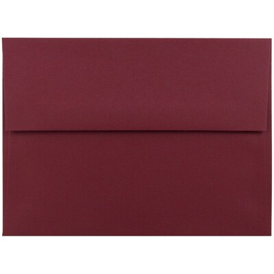 JAM Paper A6 Invitation Envelopes, 4.75 x 6.5, Dark Red, 25/Pack (157458)