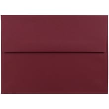JAM Paper A6 Invitation Envelopes, 4.75 x 6.5, Dark Red, 25/Pack (157458)