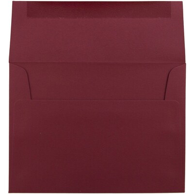 JAM Paper A6 Invitation Envelopes, 4.75 x 6.5, Dark Red, 25/Pack (157458)