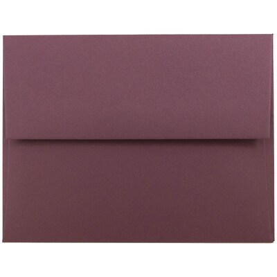 JAM Paper A2 Invitation Envelope, 4 3/8 x 5 3/4, Burgundy, 25/Pack (36395847)