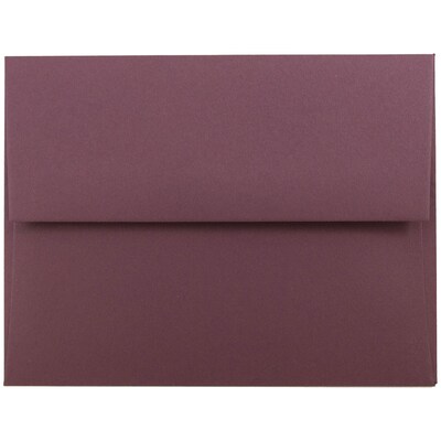 JAM Paper A2 Invitation Envelopes, 4.375 x 5.75, Burgundy, 25/Pack (36395847)