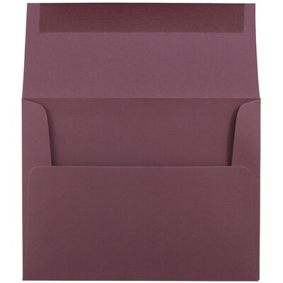 JAM Paper A2 Invitation Envelopes, 4.375 x 5.75, Burgundy, 25/Pack (36395847)