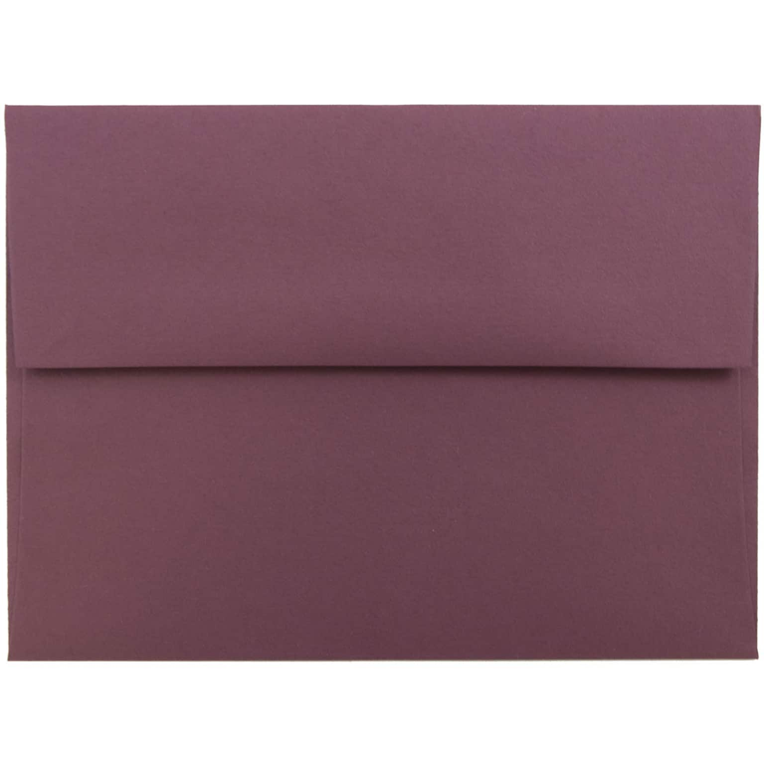 JAM Paper® A6 Invitation Envelopes, 4.75 x 6.5, Burgundy, 50/Pack (36395843I)