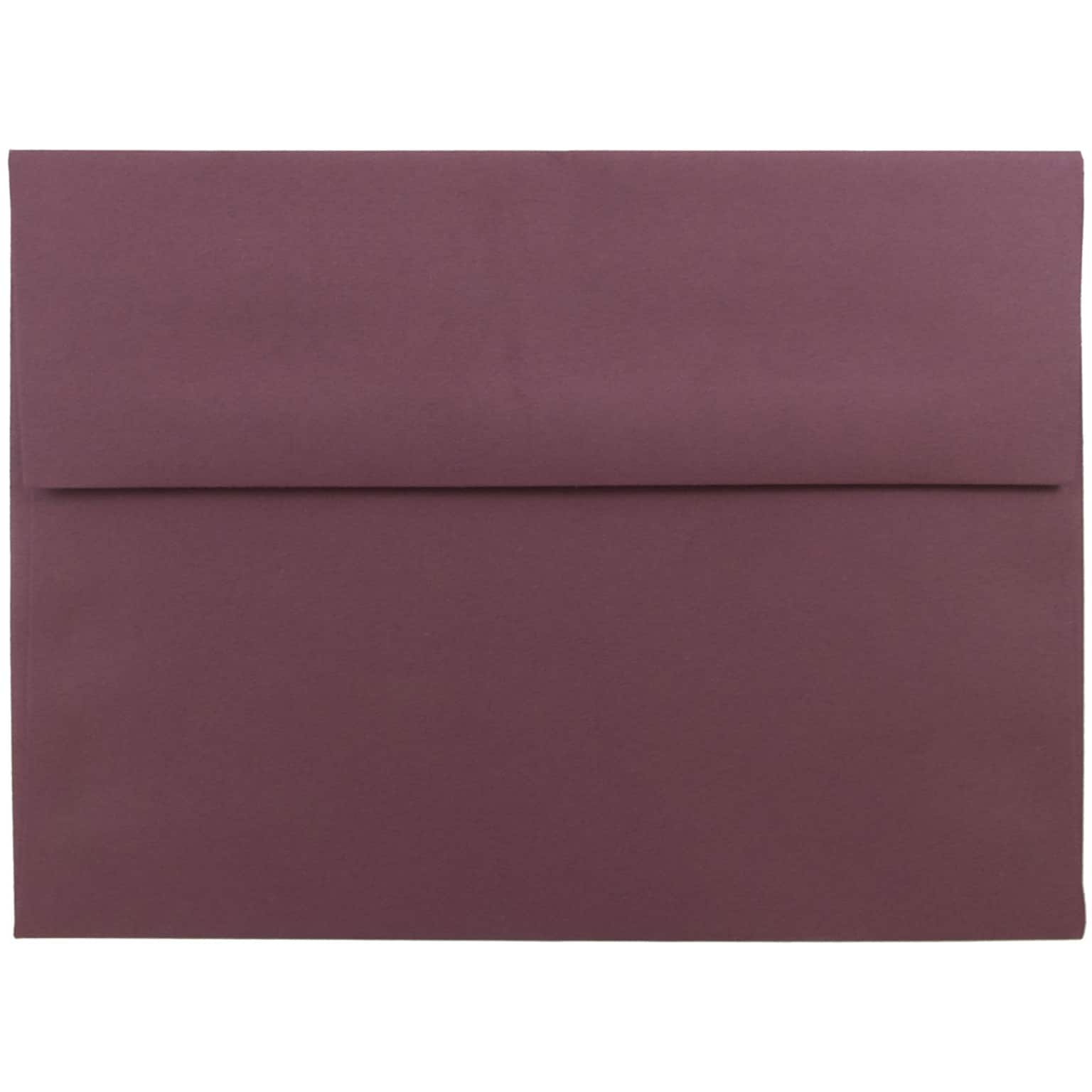 JAM Paper® A7 Invitation Envelopes, 5.25 x 7.25, Burgundy, 50/Pack (36395846I)
