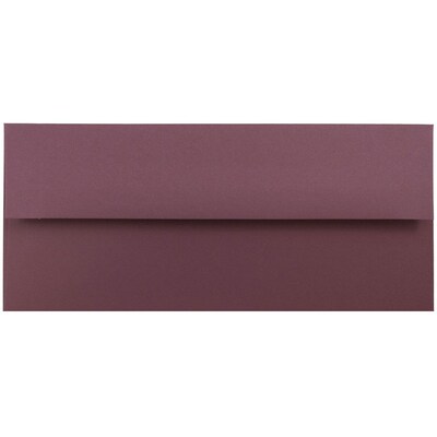 JAM Paper Open End #10 Business Envelope, 4 1/8 x 9 1/2, Burgundy, 50/Pack (36395840I)