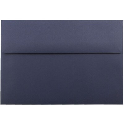 JAM Paper A7 Foil Lined Invitation Envelopes, 5.25 x 7.25, Black Linen with Silver Foil, 50/Pack (32