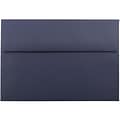 JAM Paper A7 Foil Lined Invitation Envelopes, 5.25 x 7.25, Black Linen with Silver Foil, 50/Pack (32