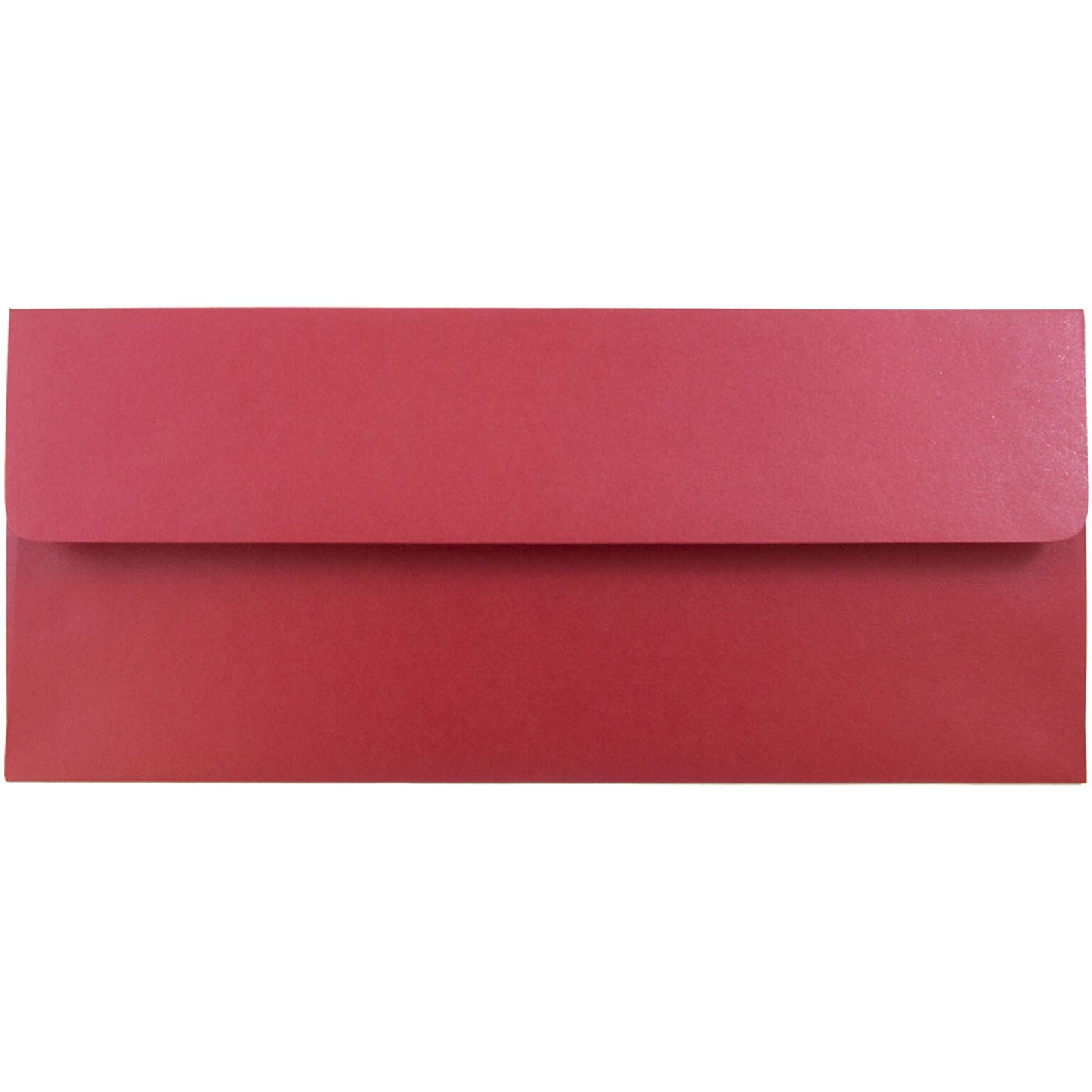 JAM Paper Open End #10 Business Envelope, 4 1/8 x 9 1/2, Metallic Jupiter Red, 500/Pack (V018285H)