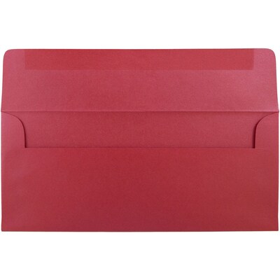 JAM Paper #10 Metallic Business Envelopes, 4.125 x 9.5, Stardream Jupiter Red, 50/Pack (V018285I)