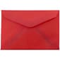 JAM Paper 3Drug Translucent Vellum Mini Envelopes, 2.3125 x 3.625, Primary Red, 100/Pack (1591589A)