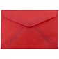 JAM Paper 3Drug Translucent Vellum Mini Envelopes, 2.3125 x 3.625, Primary Red, 25/Pack (1591589)