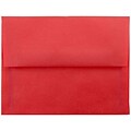 JAM Paper® A2 Translucent Vellum Invitation Envelopes, 4.375 x 5.75, Primary Red, 50/Pack (PACV605I)