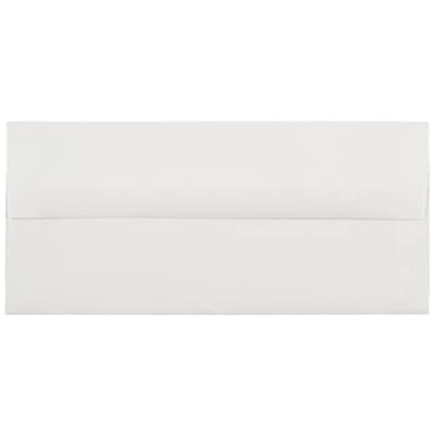 JAM Paper Strathmore Open End #10 Business Envelope, 4 1/8 x 9 1/2, Bright White Laid, 500/Pack (1