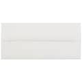 JAM Paper Strathmore Open End #10 Business Envelope, 4 1/8 x 9 1/2, Bright White Laid, 500/Pack (1