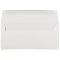 JAM Paper Strathmore #10 Business Envelope, 4 1/8 x 9 1/2, Bright White Laid, 25/Pack (191166)