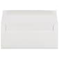 JAM Paper Strathmore Open End #10 Business Envelope, 4 1/8" x 9 1/2", Bright White Laid, 500/Pack (191166H)