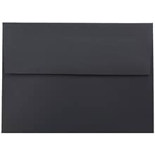 JAM Paper A6 Foil Lined Invitation Envelopes, 4.75 x 6.5, Black Linen with Gold Foil, 25/Pack (32436