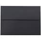 JAM Paper A6 Foil Lined Invitation Envelopes, 4.75 x 6.5, Black Linen with Gold Foil, 50/Pack (3243678I)