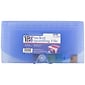 Jam Paper Plastic File Pocket, Check Size, Blue (221618980)