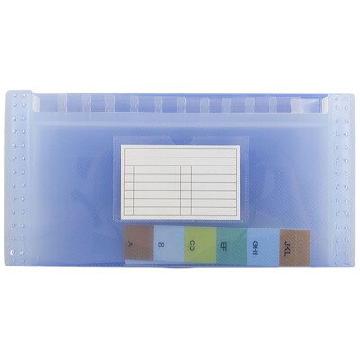 Jam Paper Plastic File Pocket, Check Size, Blue (221618980)