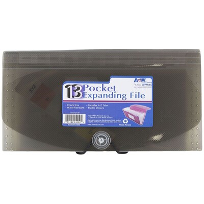 Jam Paper Plastic File Pocket, Check Size, Smoke Gray (221618981)