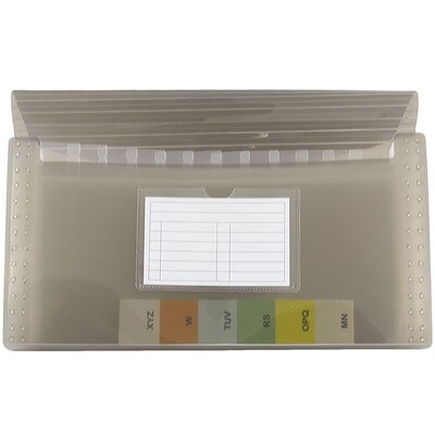 Jam Paper Plastic File Pocket, Check Size, Smoke Gray (221618981)