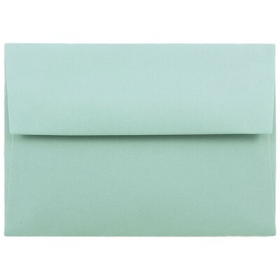 JAM Paper® A2 Invitation Envelopes, 4.375 x 5.75, Aqua Blue, 50/Pack (1523981I)