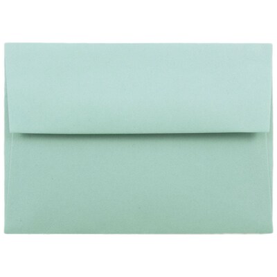 JAM Paper A2 Invitation Envelopes, 4.375 x 5.75, Aqua Blue, 25/Pack (1523981)