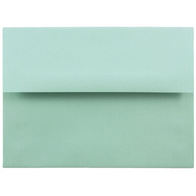 JAM Paper® A6 Invitation Envelopes, 4.75 x 6.5, Aqua Blue, 50/Pack (157460I)