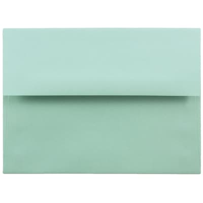 JAM Paper A6 Invitation Envelopes, 4.75 x 6.5, Aqua Blue, 25/Pack (157460)